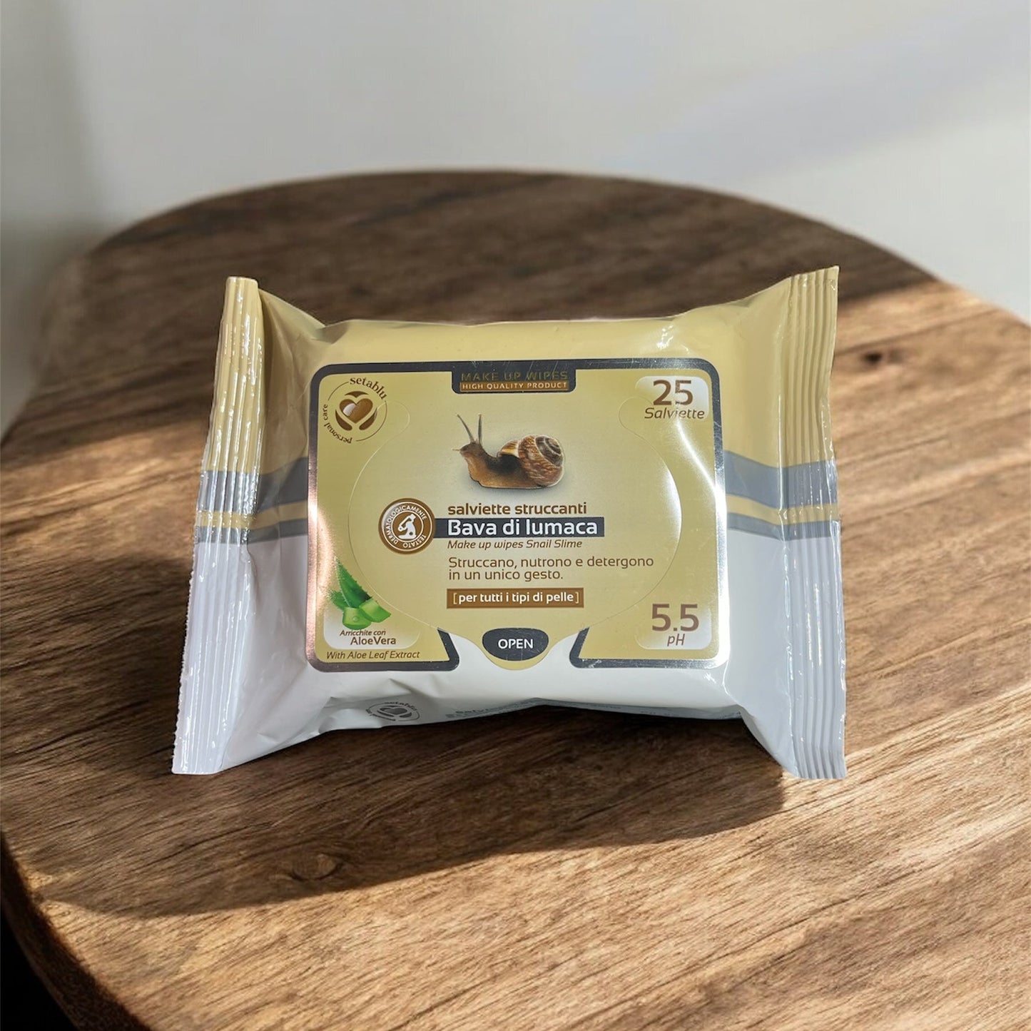 Lingette démaquillante bave d’escargots